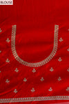 Grace Redefined Red Shimmer Saree With Unstitched Blouse