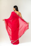Timeless Elegance Rani Simmer Saree With Unstitched Blouse