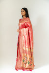 Timeless Elegance Rani Banarasi Silk Saree With Unstitched Blouse