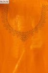 Sunshine Charm Mustard Shimmer Saree With Unstitched Blouse