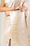 Timeless Beauty Tussar Banarasi Silk Saree With Unstitched Blouse