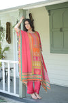 Rani Gotta Patti, Mirror, Sequence & Digital Printed Crepe Readymade Suit With Pant