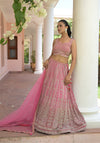 Rani Georgette Lehenga Set And Net Dupatta With Readymade Blouse