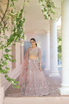 Gajari Net Lehenga Set And Net Dupatta With Readymade Blouse