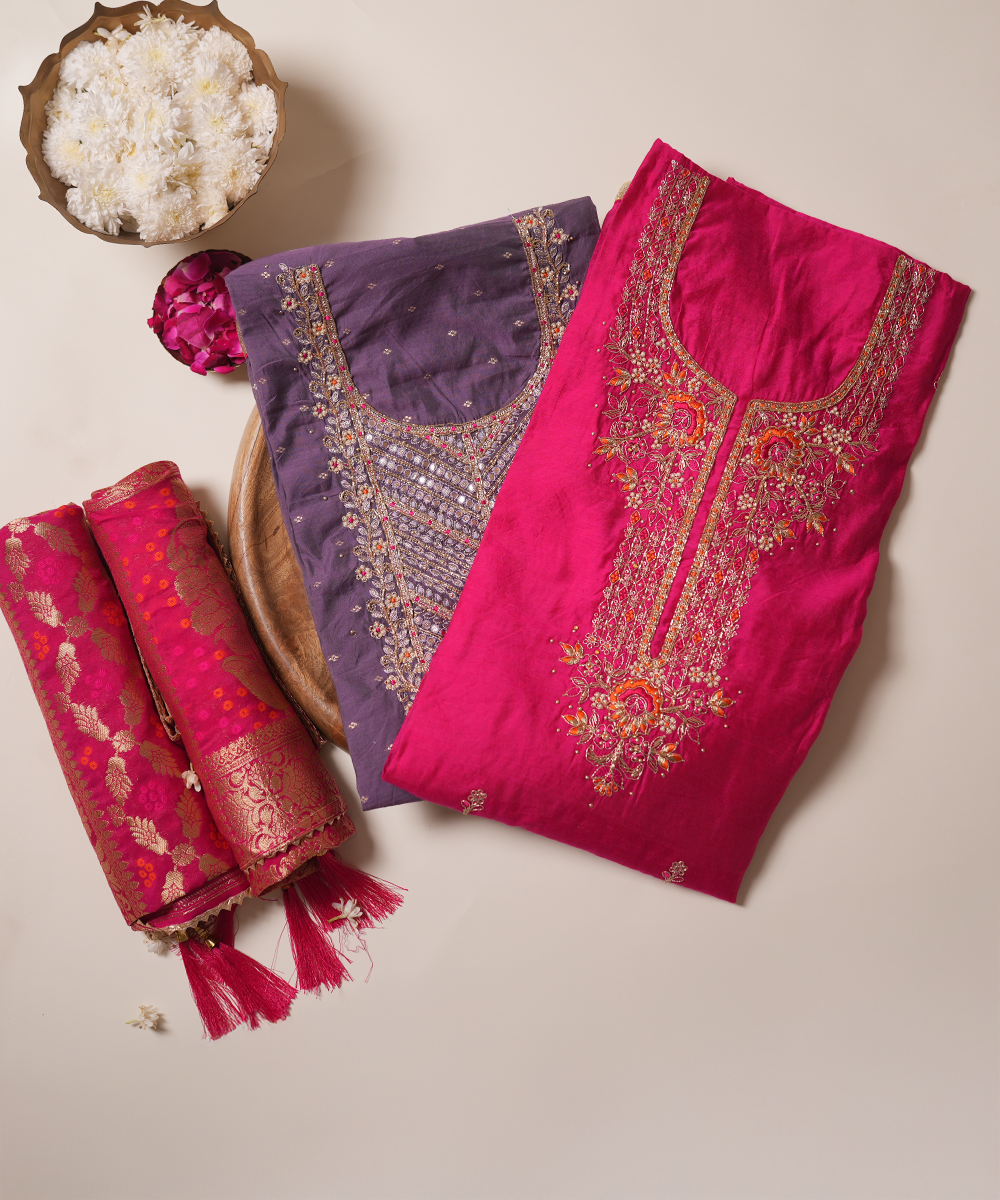 Embroidered Unstitched Suits