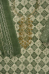 Mehndi Sequence, Threadwork & Digital Printed Cotton Unstitched Salwar Suit With Cotton Dupatta