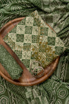 Mehndi Sequence, Threadwork & Digital Printed Cotton Unstitched Salwar Suit With Cotton Dupatta