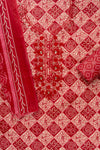 Maroon Sequence, Threadwork & Digital Printed Cotton Unstitched Salwar Suit With Cotton Dupatta