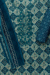 Peacock Sequence, Threadwork & Digital Printed Cotton Unstitched Salwar Suit With Cotton Dupatta