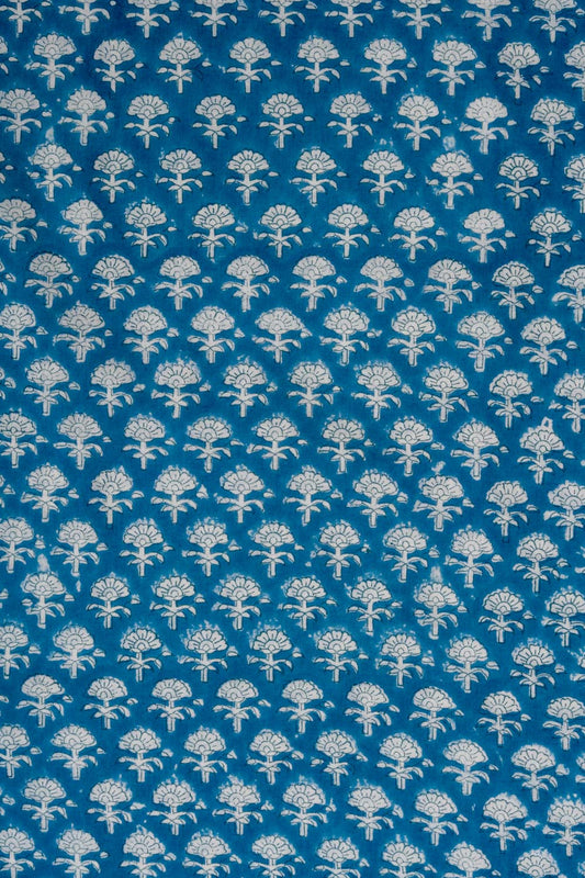 Peacock Floral Printed Cotton Unstitched Salwar Suit With Cotton Dupatta