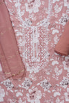 Onion Mirror Sheet, Sequence, Threadwork & Floral Printed Cotton Unstitched Salwar Suit With Cotton Dupatta