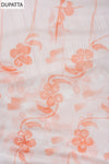 Peach Sequence, Mirror Sheet, Threadwork & Floral Printed Cotton Unstitched Salwar Suit With Cotton Dupatta