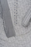 Grey Sequence, Threadwork & Floral Printed Cotton Unstitched Salwar Suit With Cotton Dupatta