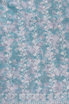 Sea Green Sequence, Threadwork & Floral Printed Cotton Unstitched Salwar Suit With Cotton Dupatta