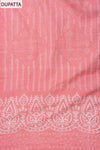 Pink Sequence, Threadwork & Floral Printed Cotton Unstitched Salwar Suit With Cotton Dupatta