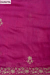 Magenta Sequence, Zari Threadwork & Digital Printed Cotton Unstitched Salwar Suit With Cotton Dupatta