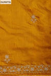 Mustard Sequence, Zari Threadwork & Digital Printed Cotton Unstitched Salwar Suit With Cotton Dupatta
