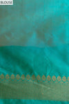 Rama Woven Zari Banarasi Silk Saree With Unstitched Blouse