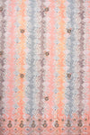 Peach Zari Threadwork & Floral Printed Cotton Unstitched Salwar Suit With Cotton Dupatta