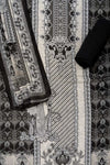 Black Digital Printed Chinon Unstitched Salwar Suit With Chinon Dupatta