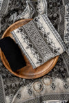Black Digital Printed Chinon Unstitched Salwar Suit With Chinon Dupatta