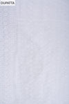 White Sequence, Zarkan & Threadwork Cotton Unstitched Salwar Suit With Cotton Dupatta