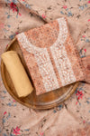 Mustard Sequence, Threadwork & Digital Printed Cotton Unstitched Salwar Suit With Cotton Dupatta