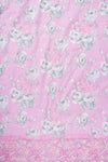 Pink Sequence, Threadwork & Floral Printed Cotton Unstitched Salwar Suit With Cotton Dupatta