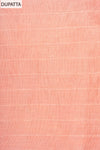 Peach Sequence, Threadwork & Digital Printed Cotton Unstitched Salwar Suit With Cotton dupatta