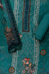 Rama Cutdana, Mirror Sheet, Threadwork & Digital Printed Organza Unstitched Salwar Suit With Chiffon Dupatta