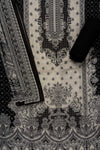 Black Digital Printed Chinon Unstitched Salwar Suit With Chinon Dupatta