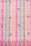 Pink Zari Threadwork & Floral Printed Cotton Unstitched Salwar Suit With Cotton Dupatta