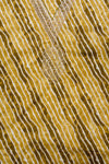Mustard Sequence, Zari Threadwork & Lehriya Printed Cotton Unstitched Salwar Suit With Cotton Dupatta