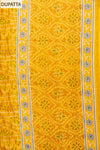 Mustard Gotta Patti & Bandhini Printed Cotton Unstitched Salwar Suit With Cotton Dupatta