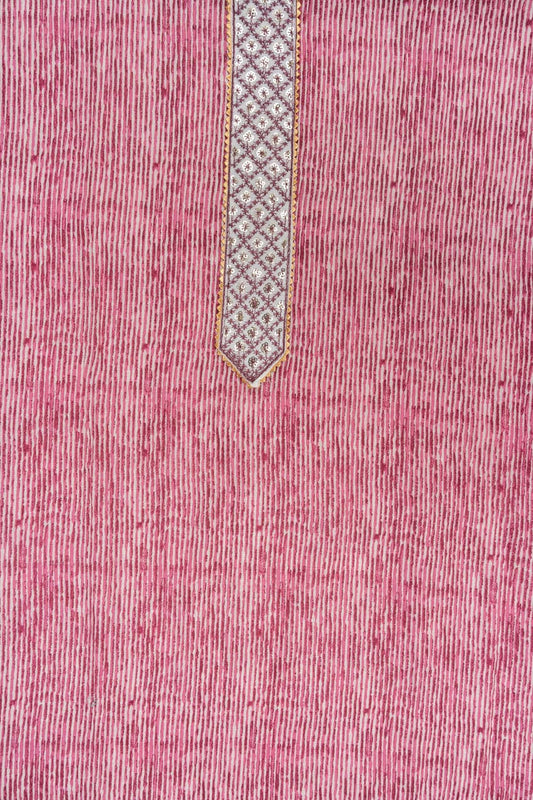 Gajari Sequence, Threadwork & Digital Printed Cotton Unstitched Salwar Suit With Cotton Dupatta