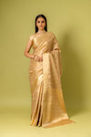 Tussar Banarasi Woven Zari & Threadwork Cotton Saree With Unstitched Blouse