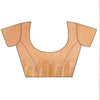 Peach Banarasi Woven Zari & Threadwork Cotton Saree With Unstitched Blouse