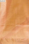 Peach Banarasi Woven Zari & Threadwork Cotton Saree With Unstitched Blouse