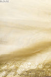 Pista Net Embroidered Saree With Unstitched Blouse