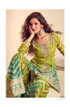 Pista Chinon Readymade Sharara Set With Chinon Dupatta