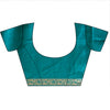 Rama Cotton Floral Print Saree With Unstitched Blouse