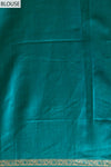 Rama Cotton Floral Print Saree With Unstitched Blouse