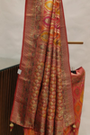 Timeless Elegance Rani Banarasi Silk Saree With Unstitched Blouse