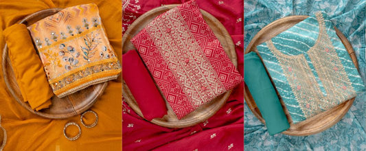 Designer Embroidered Unstitched Suits for Special Occasions