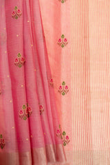Cotton Banarasi Woven Zari Saree