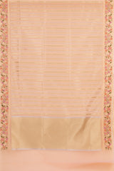 Pink Organza Banarasi Woven Zari Saree With Unstitched Blouse