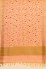 Cotton Embroidered Saree With Resham Work