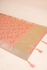 Tussar Embroidered Saree With Zari, Sequence