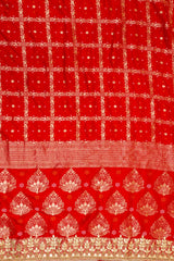 Banarasi Dola Embroidered Saree With Intricate Gotta Patti