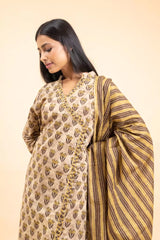 Cotton Kurti And Pant With Cotton Dupatta